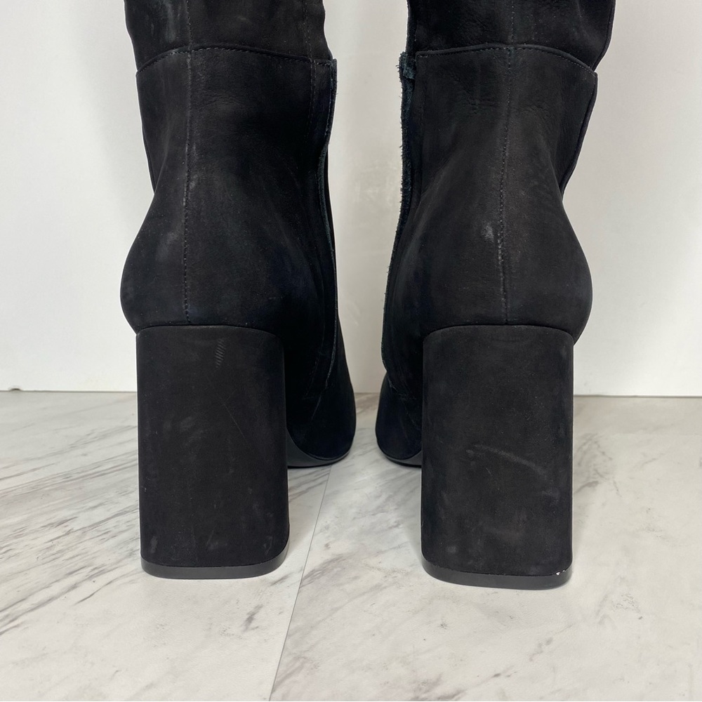 Steve Madden Ninny Black Nubuck Tall Heeled Boot 10M - Picture 4 of 13